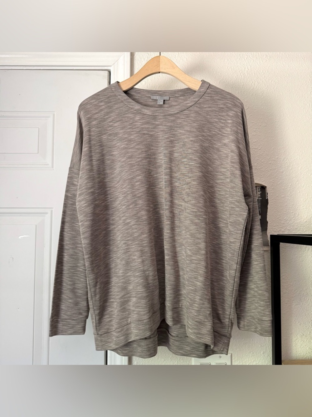 COS grey Heather space dye crew neck long‎ sleeve pullover sweater